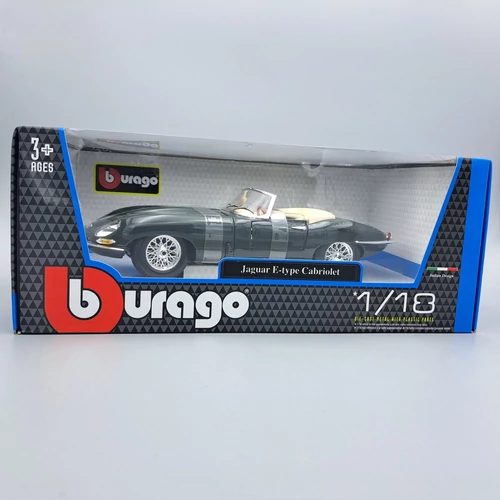 Jaguar E-Type Cabriolet 1961 1:18 Burago fém autó modell