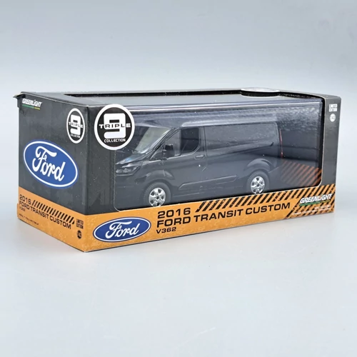 Ford Transit Custom 2016 1:43 fekete autó modell fém