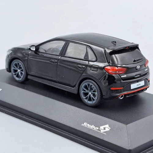  Hyundai i30 N 2022 1:43 Solido fekete fém autó modell