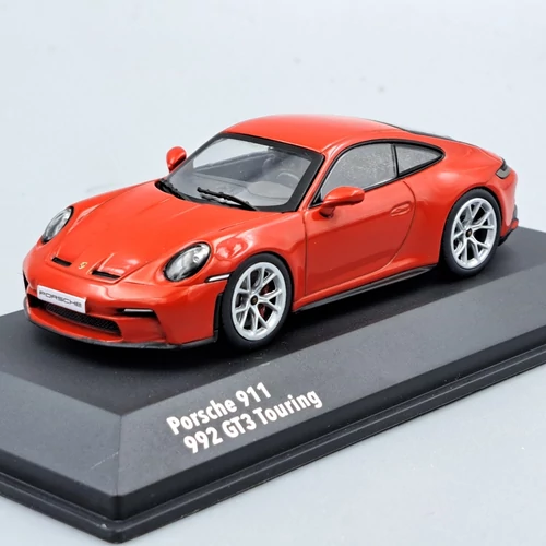 Porsche GT3 Touring Grand Red 1:43 Solido fém autó modell