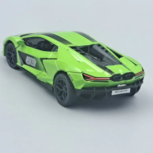 Lamborghini Revuelto L. Edition zöld Kinsmart autó modell