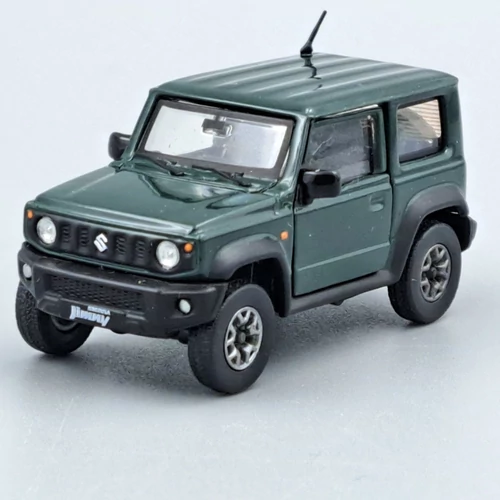 Suzuki Jimny 2018 1:64 BMC sötétzöld fém modell autó