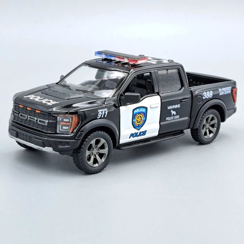 Ford F-150 Raptor 2022 Police Kinsmart fém játékautó