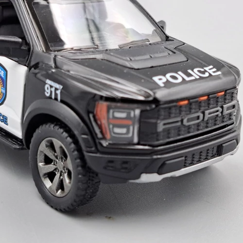 Ford F-150 Raptor 2022 Police Kinsmart fém játékautó