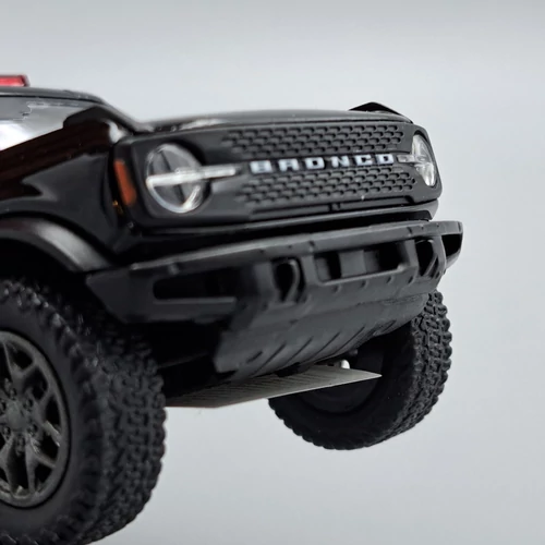 Ford Bronco 2022 Police fekete Kinsmart fém autó modell