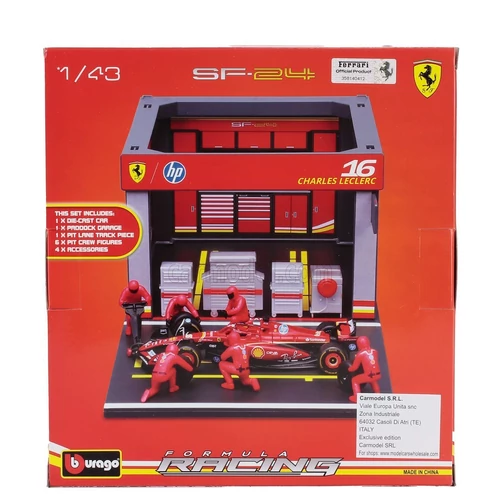 F1 boxutca diorama Charles Leclerc 1:43