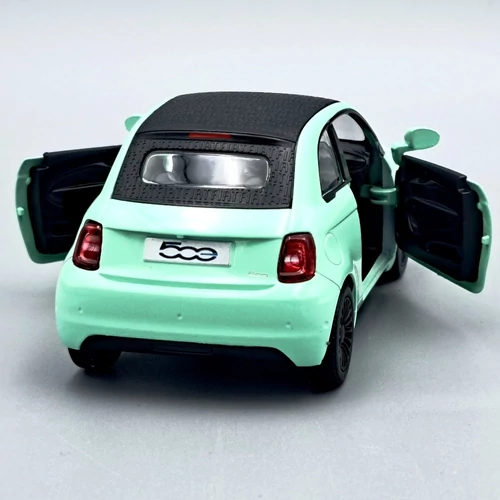 Fiat 500e púder autó modell kinsmart