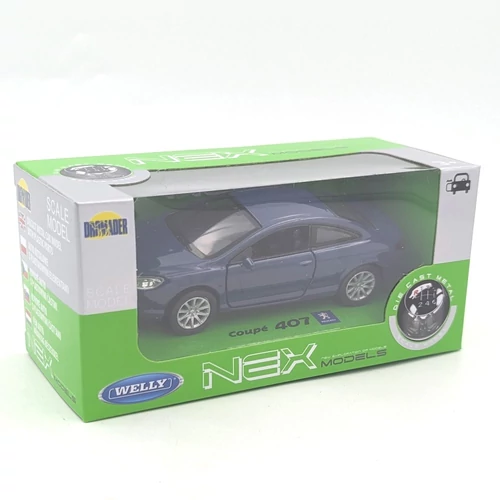 Peugeot 407 Coupe Welly modellautó kék