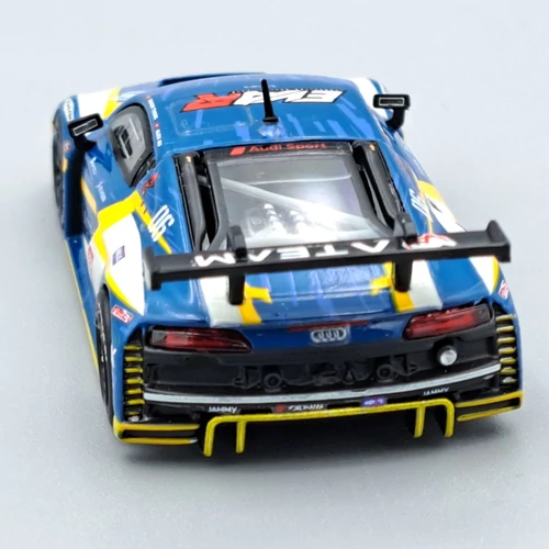 Audi R8 LMS EvA 2022 1:64 POP RACE kék fém autó modell