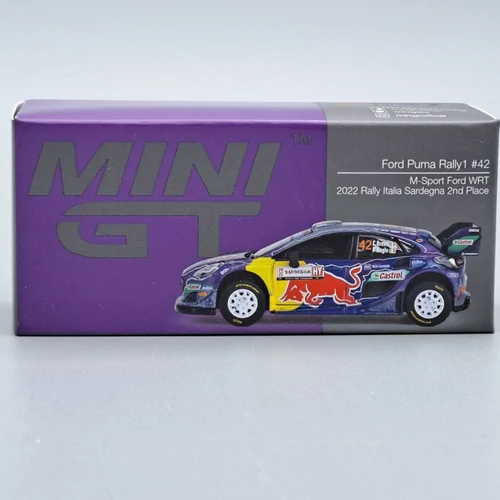 Ford Puma Rally1 2022 1:64 Mini Gt fém autó modell