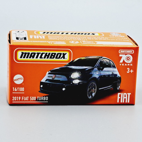 Fiat 500 Turbo 2019 1:64 Matchbox kisautó