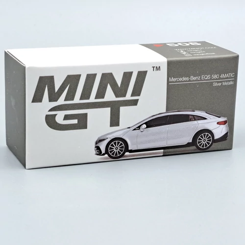 Mercedes-Benz EQS 580 1:64 Mini GT 508 fém autó modell