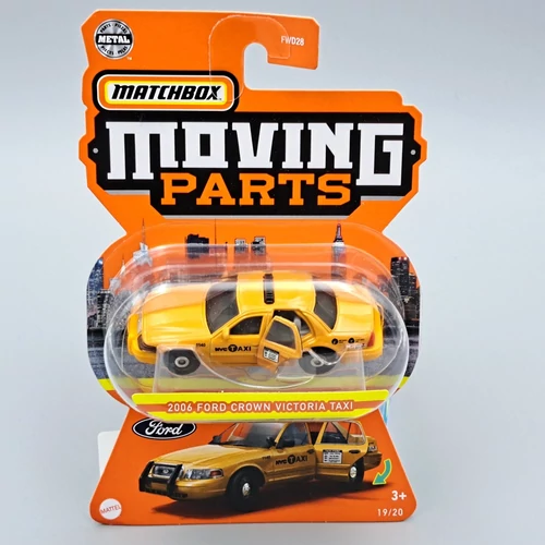 Ford Crown Vic. Taxi 1:64 Moving Parts matchbox kisautó