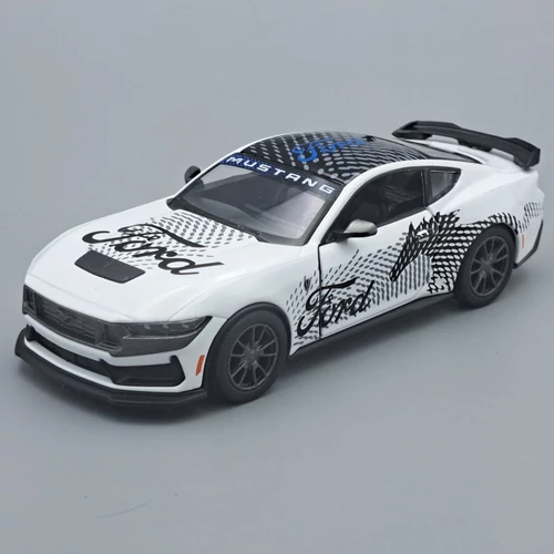 Ford Mustang 2024 Livery Edition fehér Kinsmart modellautó