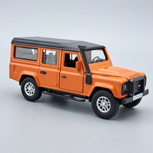 Land rover defender 110 1:36 narancs fém játékautó