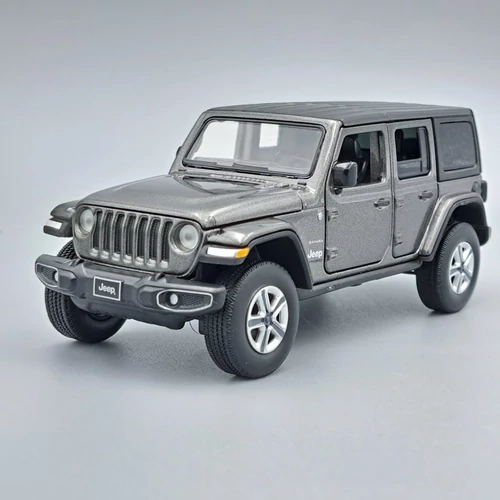 Jeep Wrangler Sahara 1:32 Tayumo szürke fém modell autó