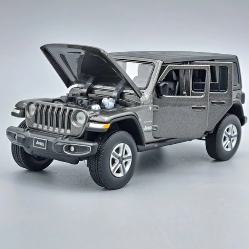 Jeep Wrangler Sahara 1:32 Tayumo szürke fém modell autó