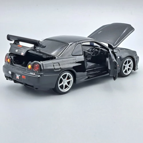 Nissan GT-R34 1:32 Tayumo fekete fém autómodell