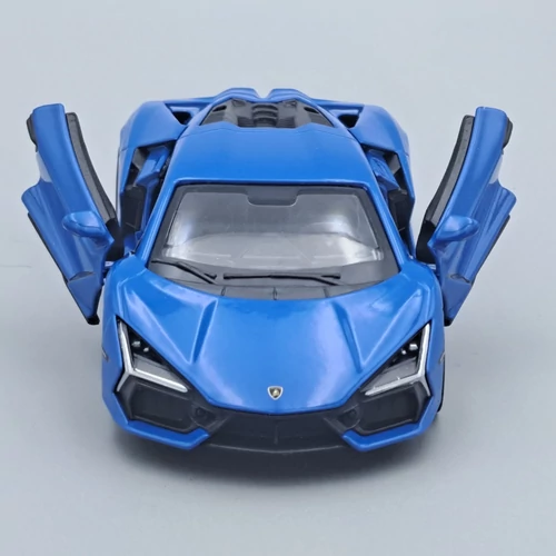Lamborghini Revuelto Kinsmart kék játék autó
