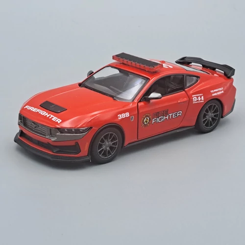 Ford Mustang 2024 Tűzoltó Kinsmart fém modellautó
