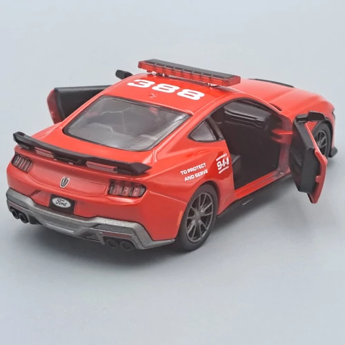 Ford Mustang 2024 Tűzoltó Kinsmart fém modellautó