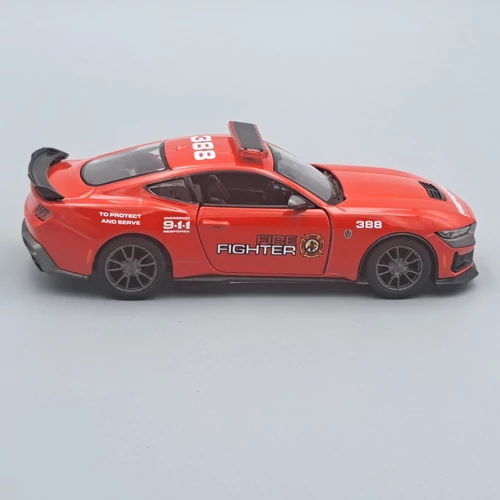 Ford Mustang 2024 Tűzoltó Kinsmart fém modellautó