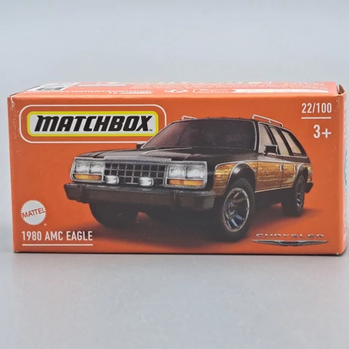 AMC Eagle 1980 1:64 fekete Matchbox autó modell