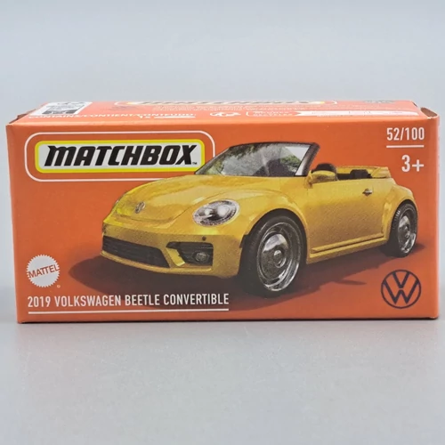 Volkswagen Beetle 2019 1:64 sárga Matchbox modellautó