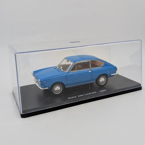 Fiat 850 Coupe 1965 1:24 retró autómodell kék