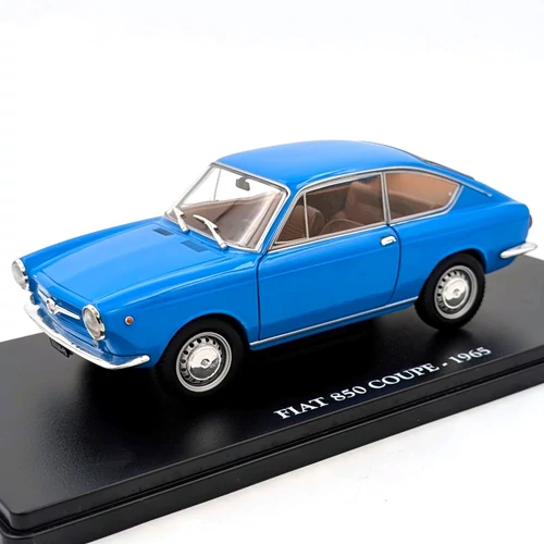 Fiat 850 Coupe 1965 1:24 retró autómodell kék