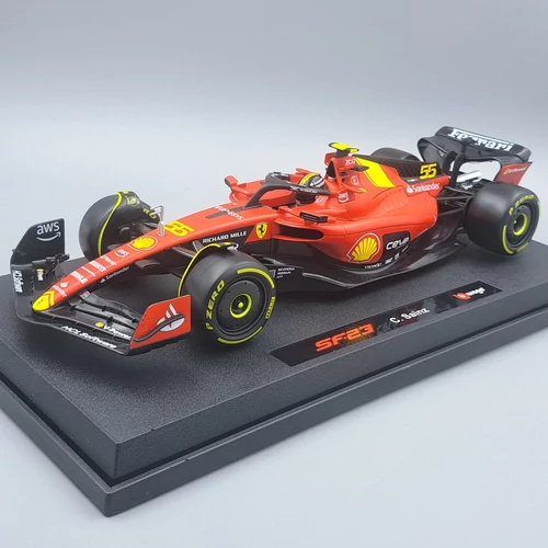 Ferrari SF-23 Bburago F1 autó #55 1:18 autó modell Carlos Sainz