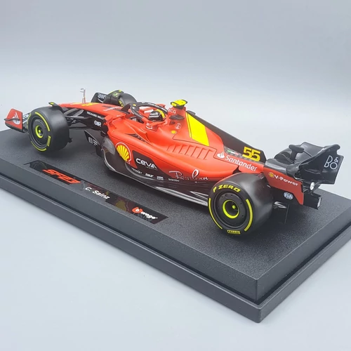 Ferrari SF-23 Bburago F1 autó #55 1:18 autó modell Carlos Sainz