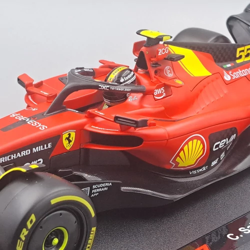 Ferrari SF-23 Bburago F1 autó #55 1:18 autó modell Carlos Sainz