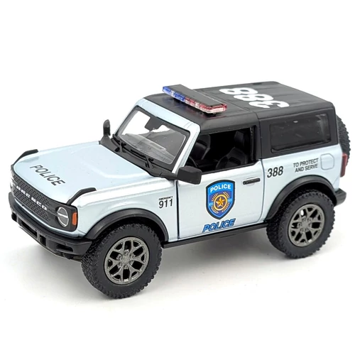 Ford Bronco 2022 rendőr Kinsmart modell autó