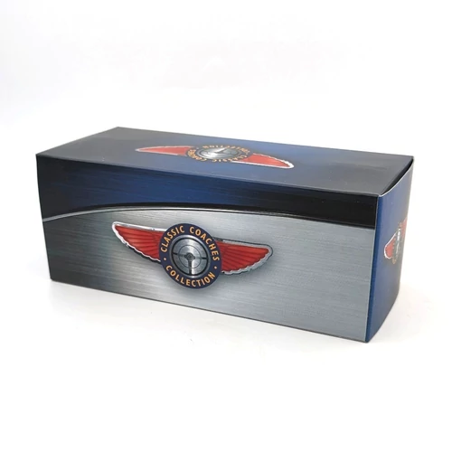 Burlingham Seagull 1:72 Atlas modell busz dobozban
