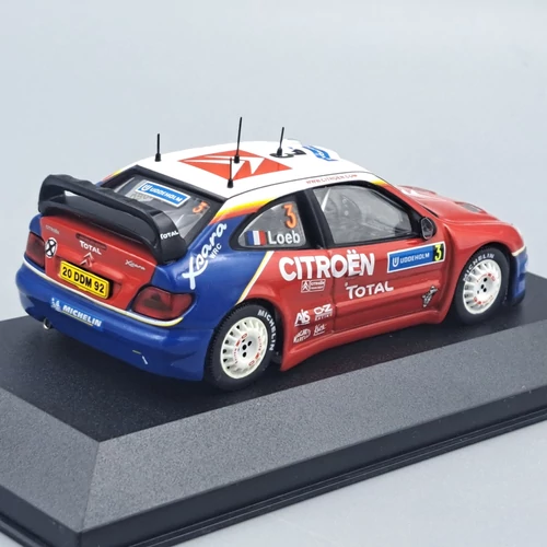 Citroen Xara WRC #3 Loeb-Elena 1:43 IXO autó modell