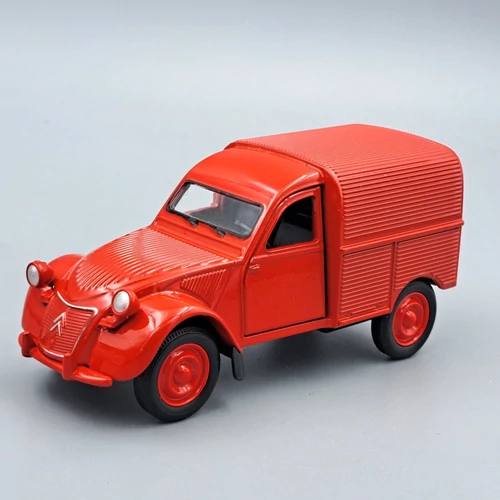 Citroen 2CV Furgon piros Welly retró autómodell