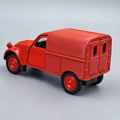 Citroen 2CV Furgon piros Welly retró autómodell