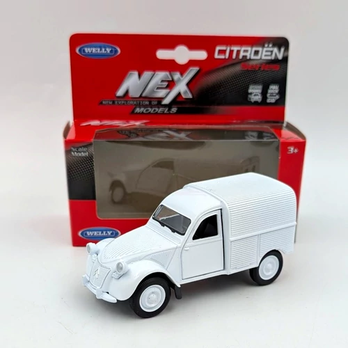 Citroen 2CV Furgon fehér Welly retró autómodell