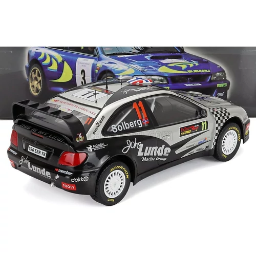 Citroen Xsara WRC 1:18 Solberg #11 autó modell vitrinben