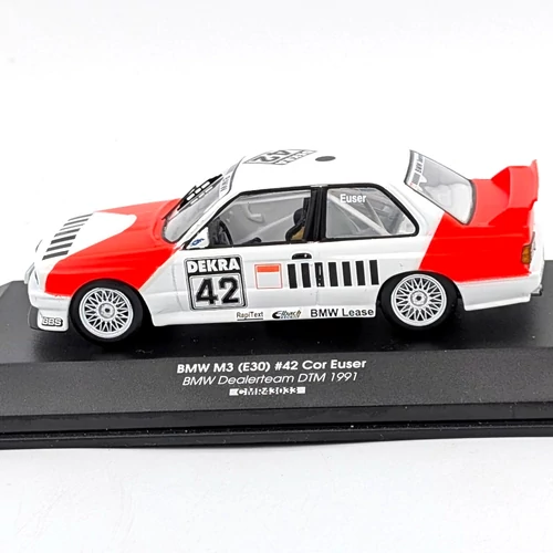 BMW M3 E30 1:43 #42 Cor Euser 1991 retró autómodell kisautó