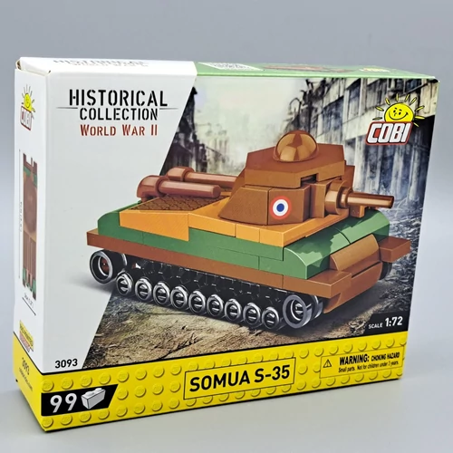 Cobi Somua S-35 tank 1:72 99-db-os 3093 építhető modell