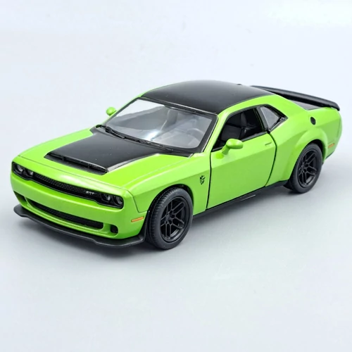 Dodge Challenger SRT Damon 2023 kék Kinsmart die cadt kisautó