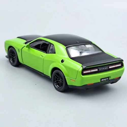 Dodge Challenger SRT Damon 2023 zöld Kinsmart fém kisautó
