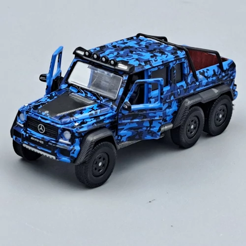 Mercedes G63 AMG 6x6 kék 1:64 ERA fém autómodell