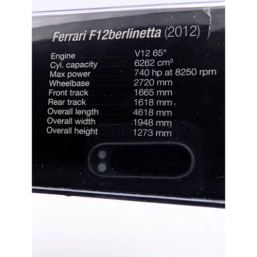 Ferrari F12 Berlinetta 2012 1:43 Altaya fém autómodell
