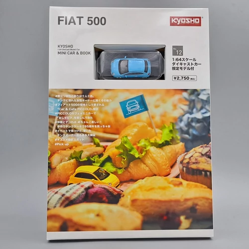 Fiat Nuova 500 2007 1:64 Kyosho sárga fém autó modell