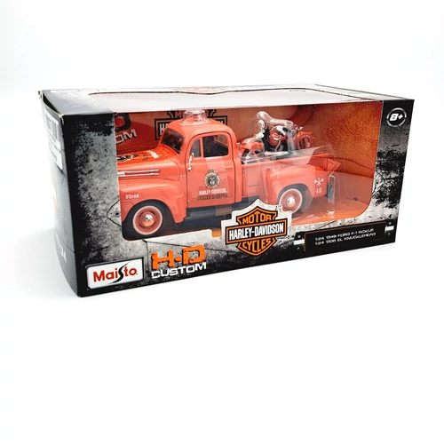 Ford F1 Pick-up 1936+Harley Tűzoltó 1:24 modellautó