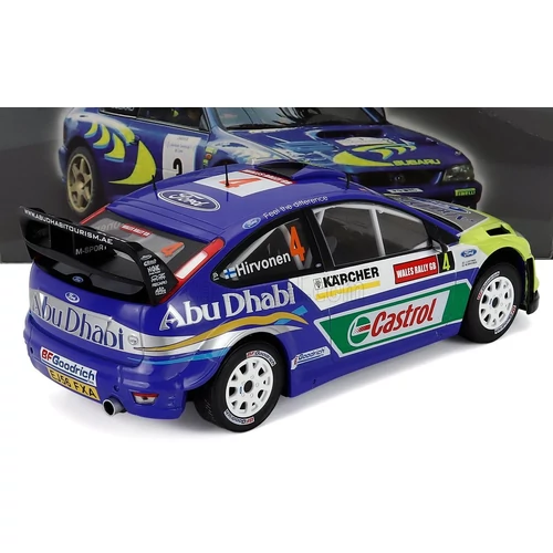 Ford England Focus WRC 1:18 Hirvonen vitrines Edicola autó modell