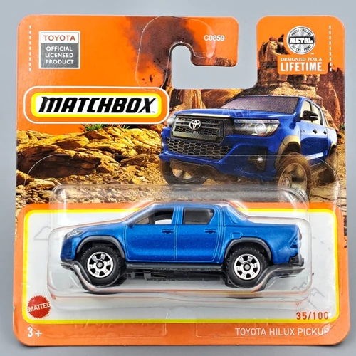  Toyota Hilux Pick-Up 1:64 Matchbox autó modell, játékautó